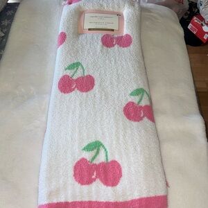 Cupcakes and Cashmere Oversized Cherry Throw Blanket NEW